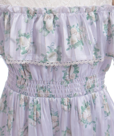 Millefeuille Rose Pattern Dress