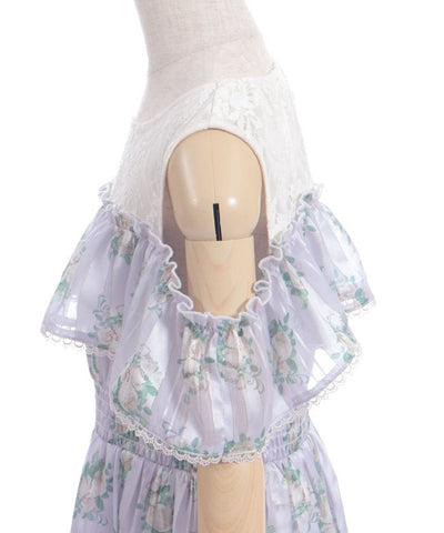 Millefeuille Rose Pattern Dress