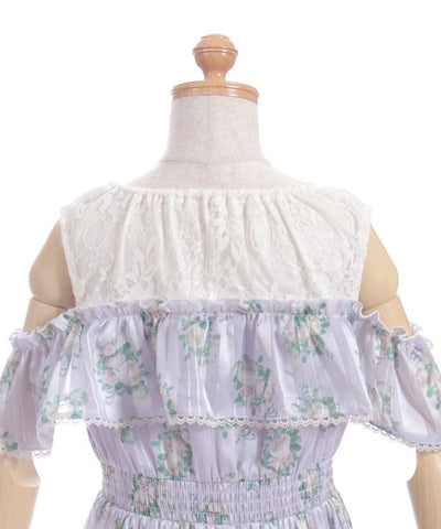 Millefeuille Rose Pattern Dress