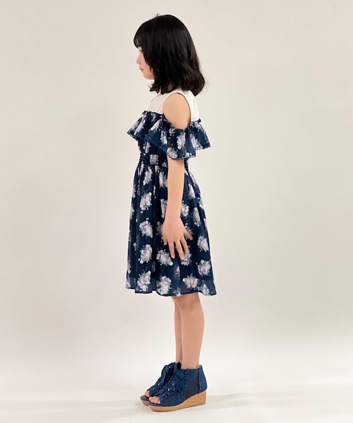 Millefeuille Rose Pattern Dress