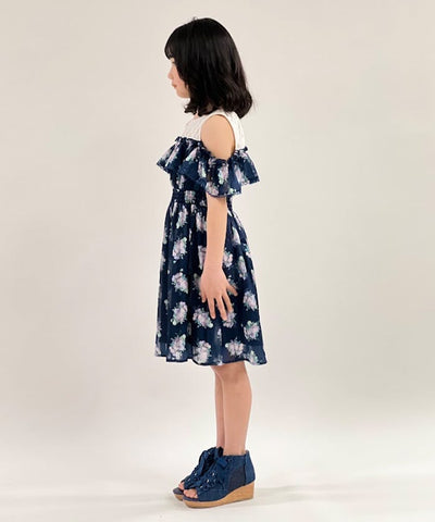 Millefeuille Rose Pattern Dress