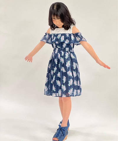 Millefeuille Rose Pattern Dress