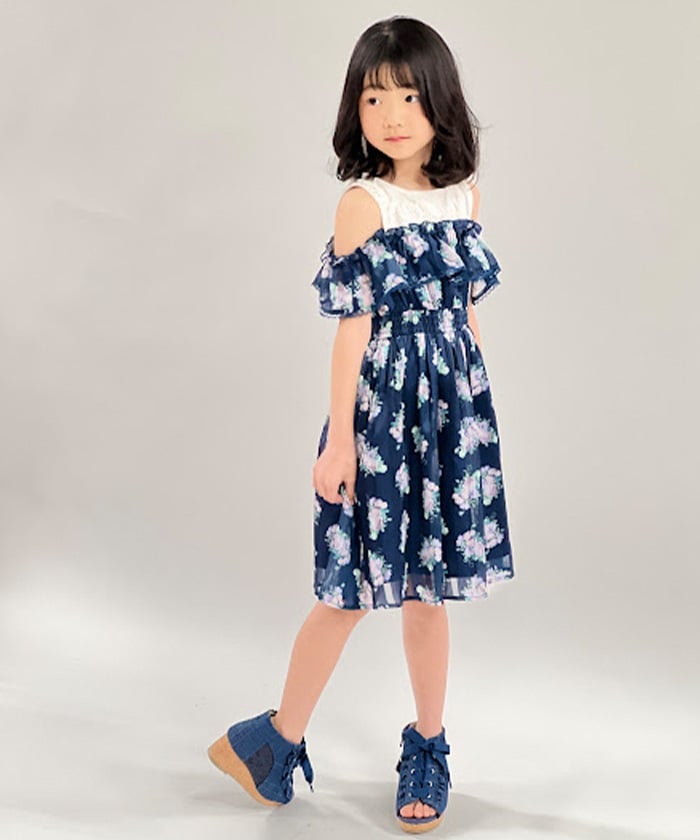 Millefeuille Rose Pattern Dress