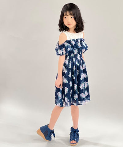 Millefeuille Rose Pattern Dress