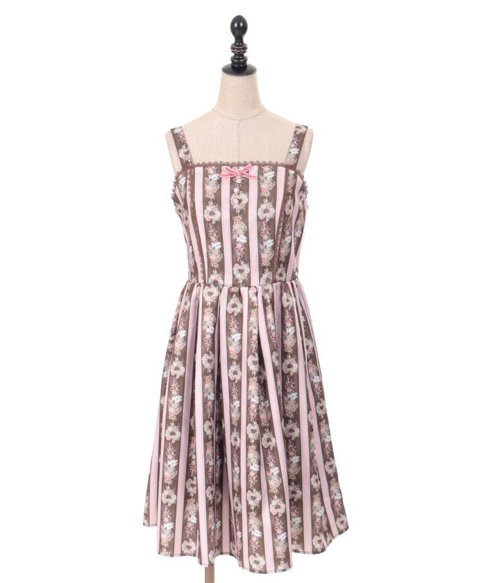 Rosy Bear Pattern Jumper Skirt (Made to Order) – axes femme from JAPAN