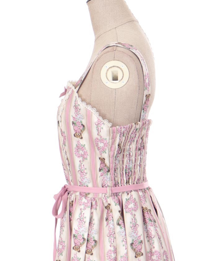 Rosy Bear Pattern Jumper Skirt (Made to Order) – axes femme from JAPAN