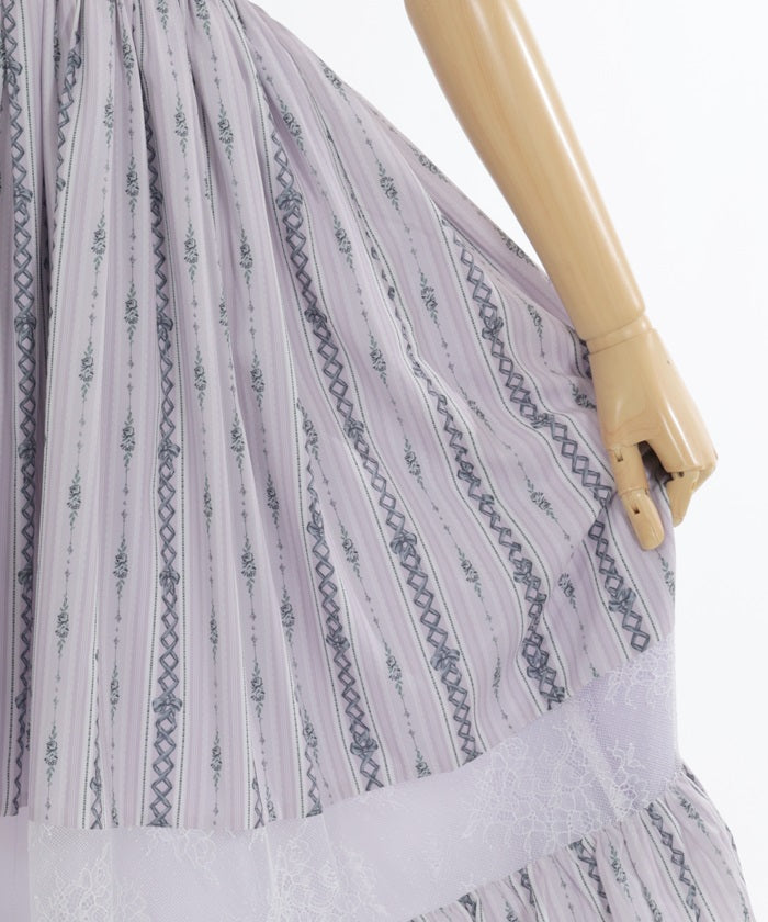 Lace-Up Ribbon Camisole Dress