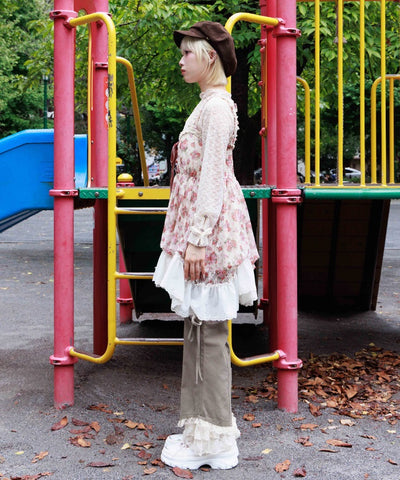 Floral Pattern Lace Tunic