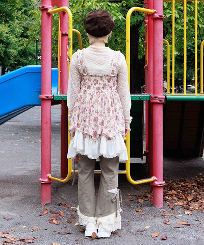 Floral Pattern Lace Tunic