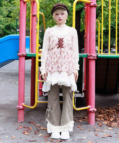 Floral Pattern Lace Tunic