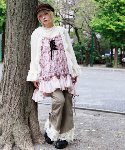 Floral Pattern Lace Tunic