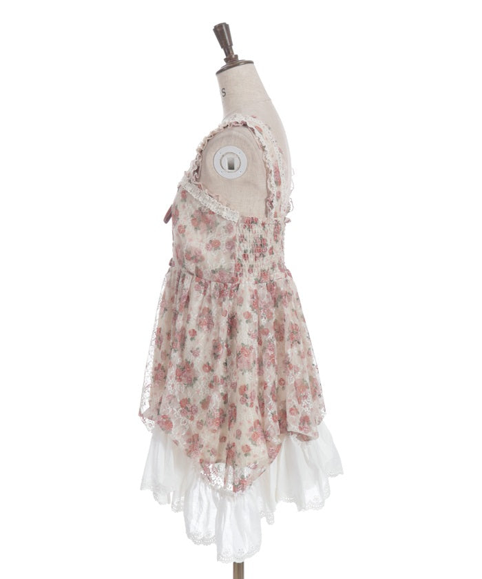 Floral Pattern Lace Tunic