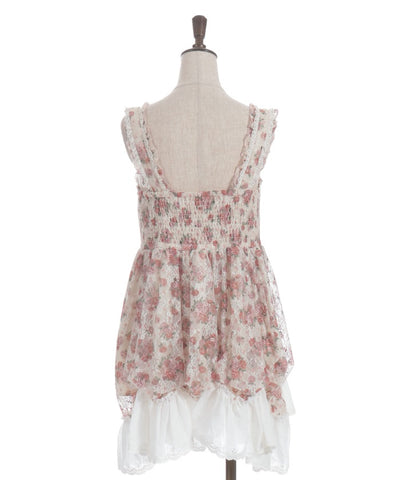 Floral Pattern Lace Tunic