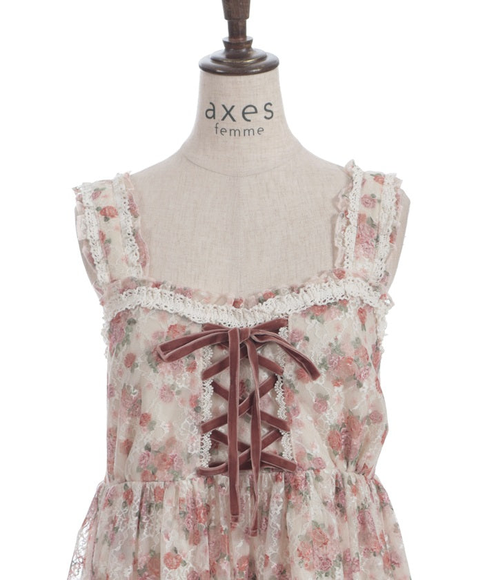 Floral Pattern Lace Tunic