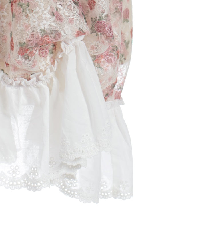 Floral Pattern Lace Tunic