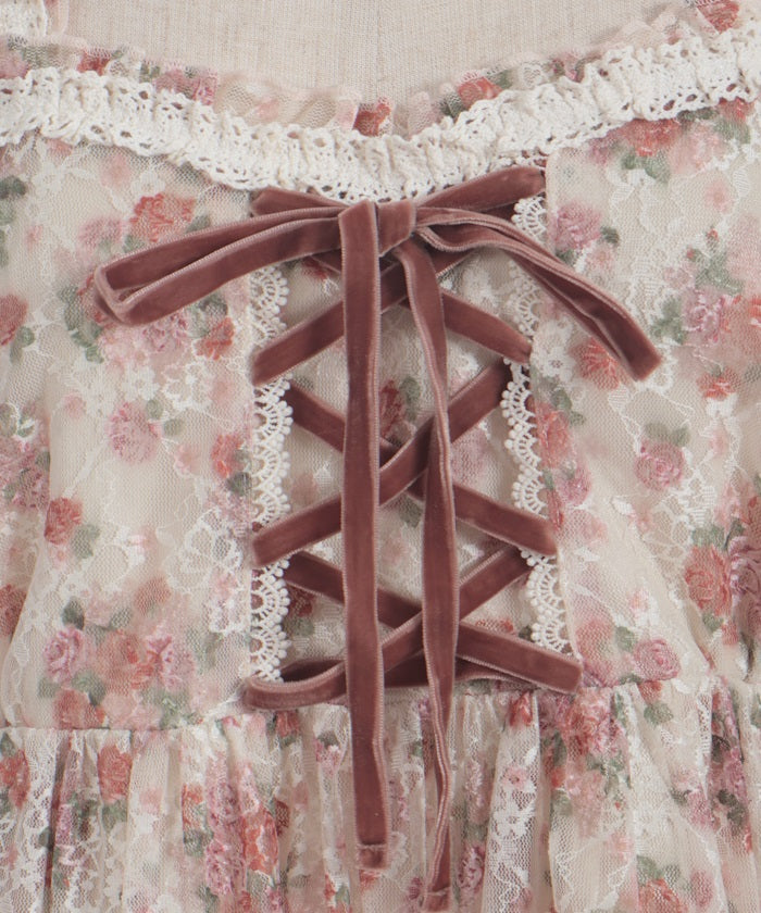 Floral Pattern Lace Tunic