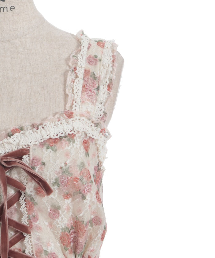 Floral Pattern Lace Tunic