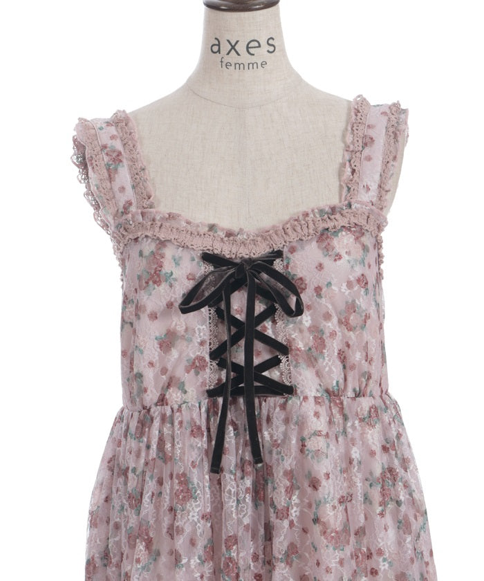 Floral Pattern Lace Tunic