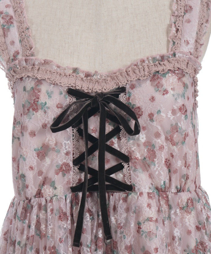 Floral Pattern Lace Tunic