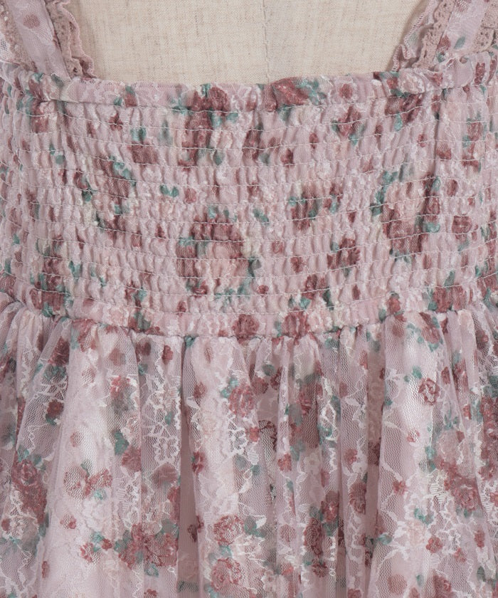 Floral Pattern Lace Tunic