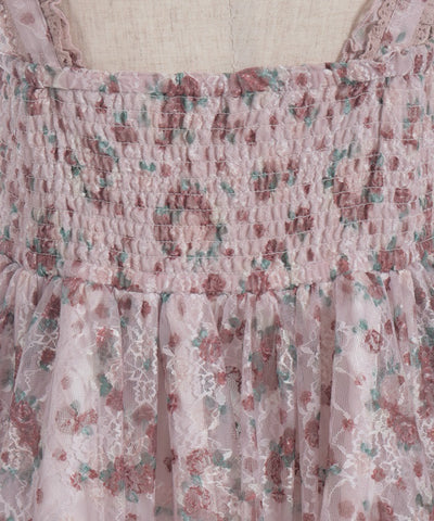 Floral Pattern Lace Tunic