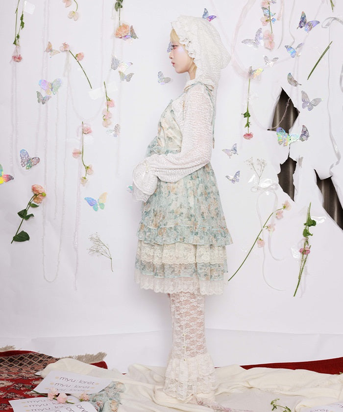 あさぎーにょJACQUARD FLARE CAMI TUNIC POPPY Flower Lace Tunic – axes femme from JAPAN