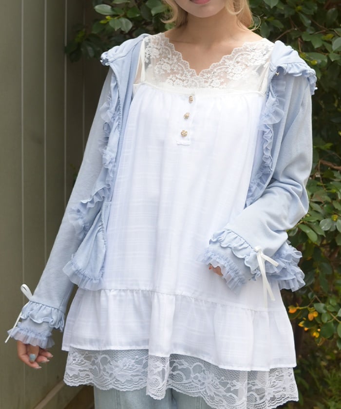 Hem Lace Camisole Tunic – axes femme from JAPAN