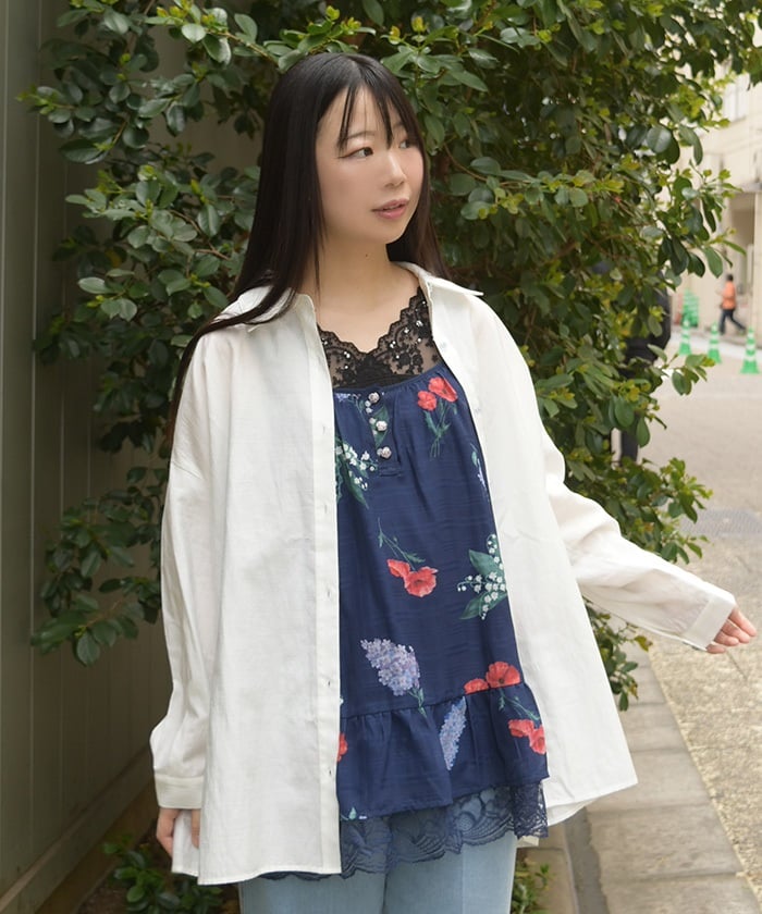 Hem Lace Camisole Tunic – axes femme from JAPAN
