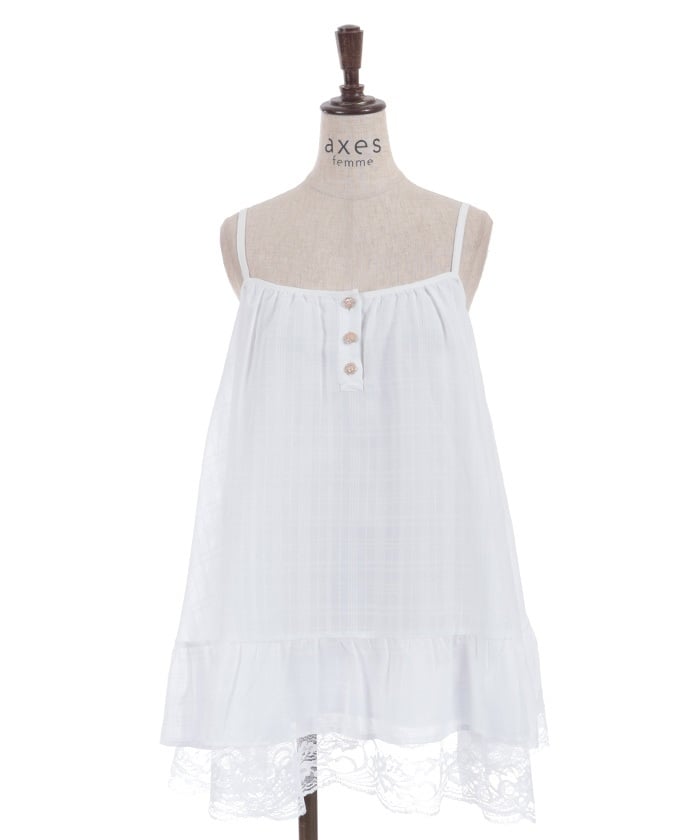 【本日限定】HANDKERCHIEF HEM LACE CAMI TUNIC Handkerchief hem lace cami tunic