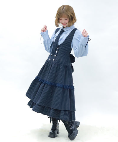 Striped Jumper Skirt