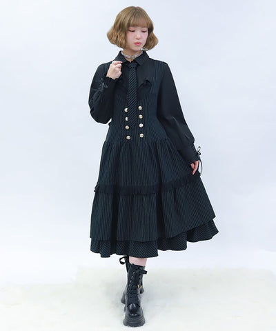 Striped Jumper Skirt