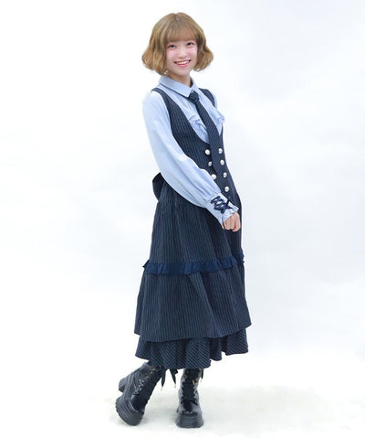 Striped Jumper Skirt