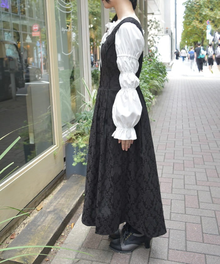 Corset Style Jacquard Jumper Skirt – axes femme from JAPAN