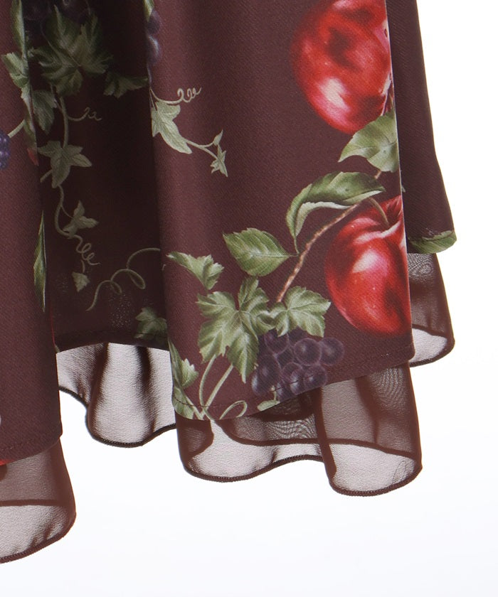 Seasonal Fruits Pattern Jumper Skirt