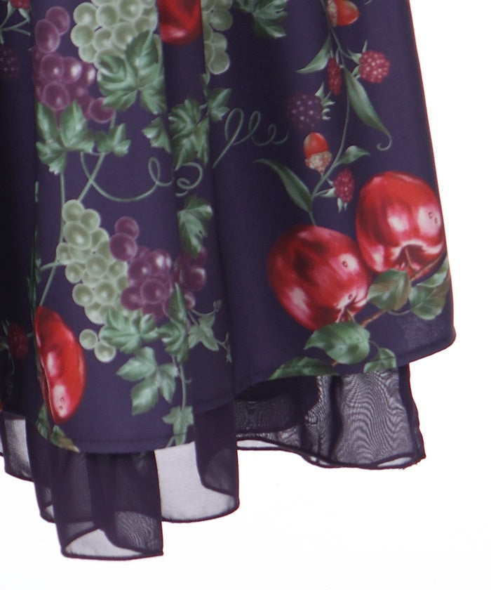 Seasonal Fruits Pattern Jumper Skirt