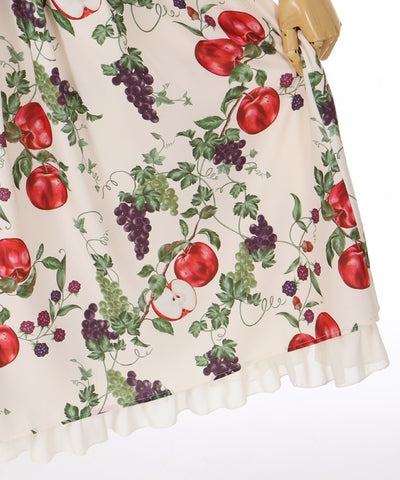 Seasonal Fruits Pattern Jumper Skirt