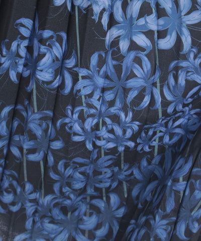 Higanbana Pattern Pleated Jumper Skirt