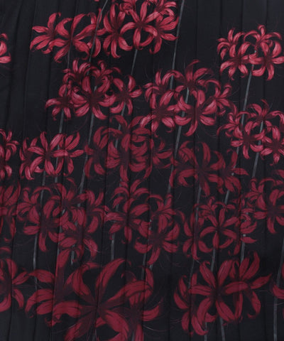 Higanbana Pattern Pleated Jumper Skirt