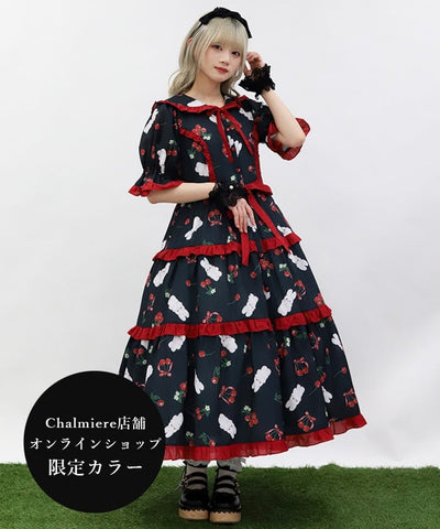 Cherry Bunny Pattern Dress