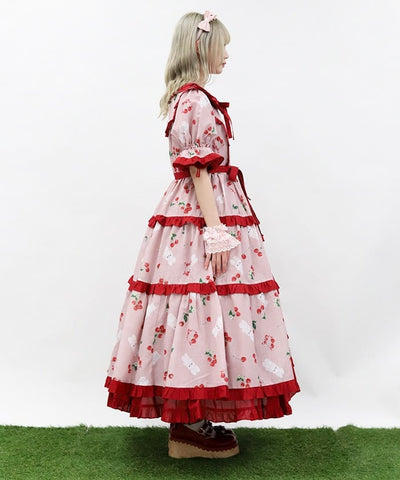 Cherry Bunny Pattern Dress