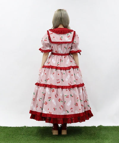 Cherry Bunny Pattern Dress