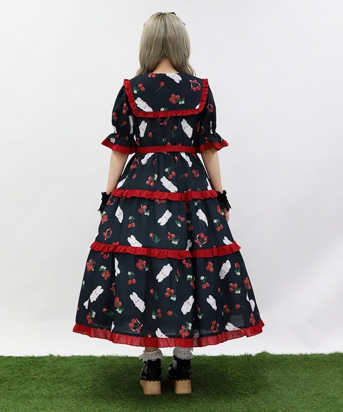 Cherry Bunny Pattern Dress
