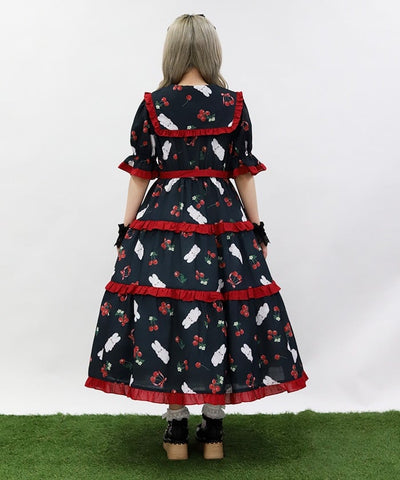 Cherry Bunny Pattern Dress