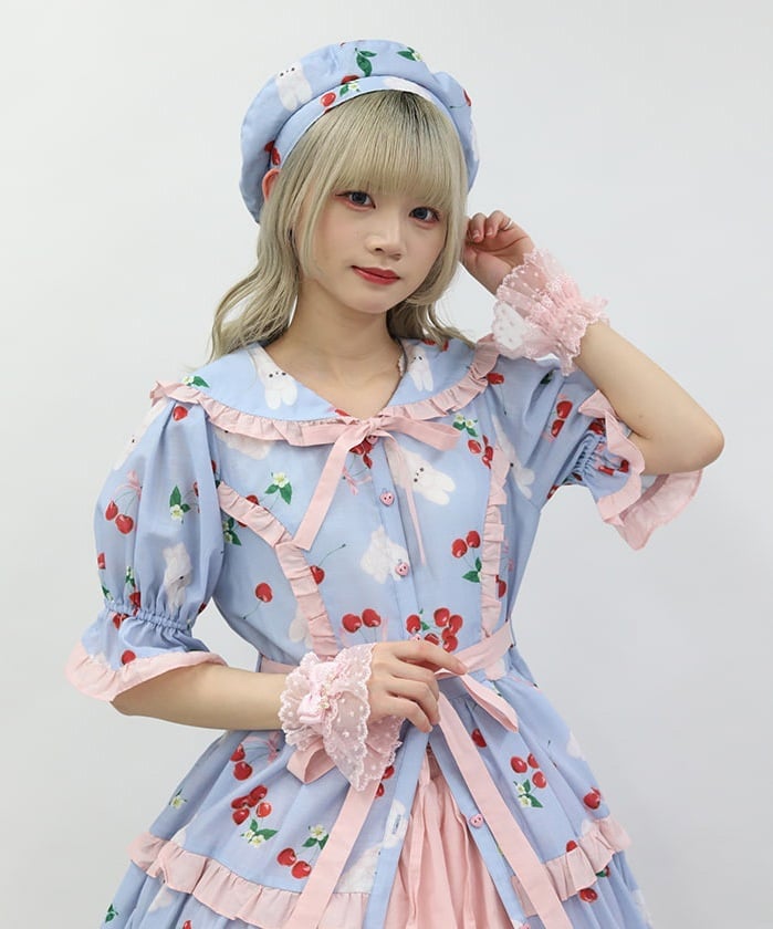 Cherry Bunny Pattern Dress