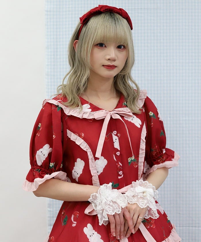 Cherry Bunny Pattern Dress