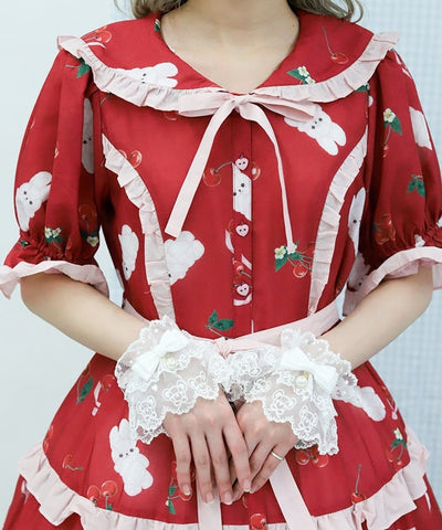Cherry Bunny Pattern Dress