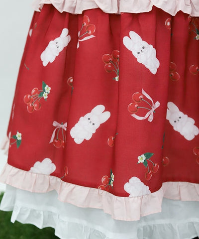 Cherry Bunny Pattern Dress