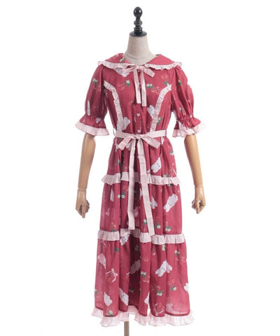 Cherry Bunny Pattern Dress