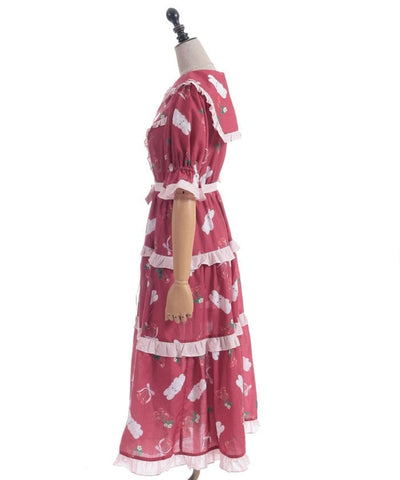 Cherry Bunny Pattern Dress