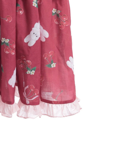 Cherry Bunny Pattern Dress
